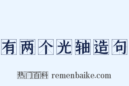 有两个光轴造句是什么意思的图片